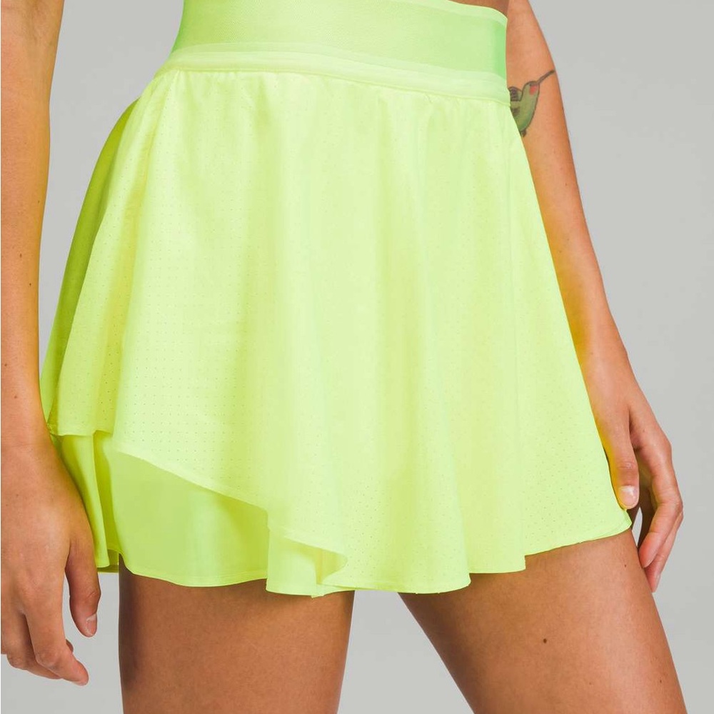 lululemon athletica Neon Yellow Asymmetrical Women's Skirt